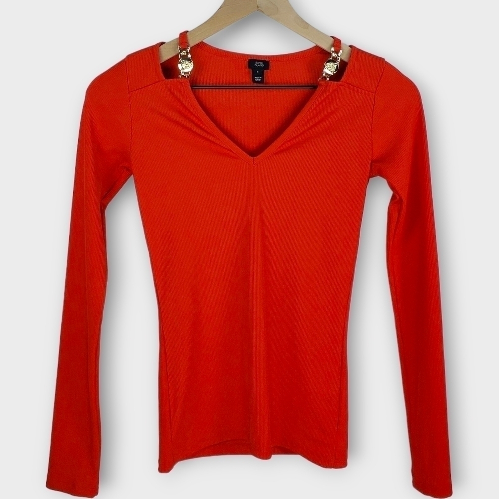 River Island Cut Out Hardware Top - Picture 2 of 11